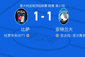 开云中国-比萨1-1亚特兰大，尼古拉-克尔斯托维奇首开记录，杜罗辛米扳平